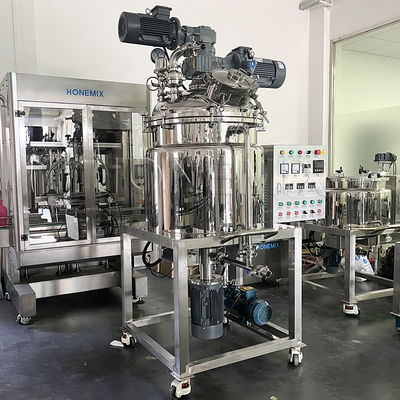 Macchina miscelatrice emulsionatrice a vuoto a crema motore orizzontale bidirezionale di miscelazione