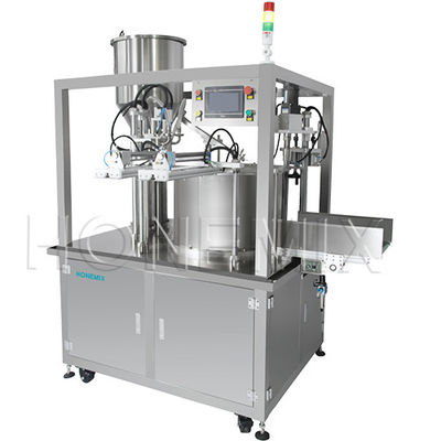 1.5KW macchina di imballaggio automatico due teste di riempimento di vite di copertura macchina