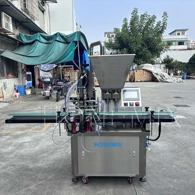 Automatica pompa di ingranaggi lozione da bagno due teste macchina di riempimento materiale di alimentazione pneumatico