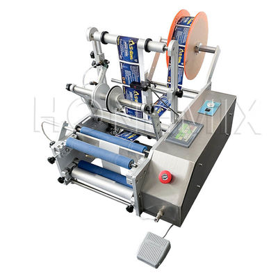 Macchina di etichettatura per adesivi da tavolo di piccole dimensioni 100W Semi Auto Accurate