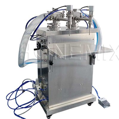 Macchina di riempimento di bottiglie a due ugelli per shampoo automatico verticale