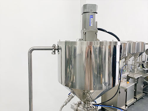 Apparecchiature per il riempimento di cera per cosmetici, bottiglie di crema, macchine di riempimento riscaldate con miscelatore