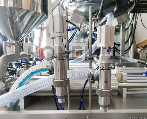 Disinfettante orizzontale Gel detersivo macchina di riempimento due ugelli semiautomatica macchina di riempimento